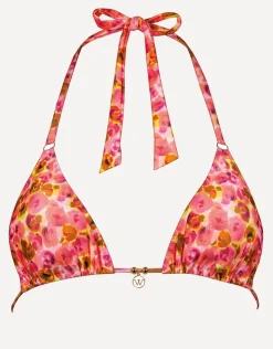 Watercult Euphoric Bloomwave Triangle Bikini Top - Sunsoaked Neons Fashion