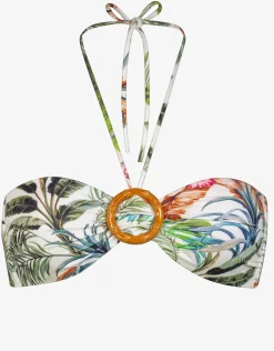 Watercult Exotic Dive Bandeau Bikini Top - Retro Tropics Hot