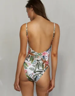 Watercult Exotic Dive Lace Up Plunge Swimsuit - Retro Tropics Online