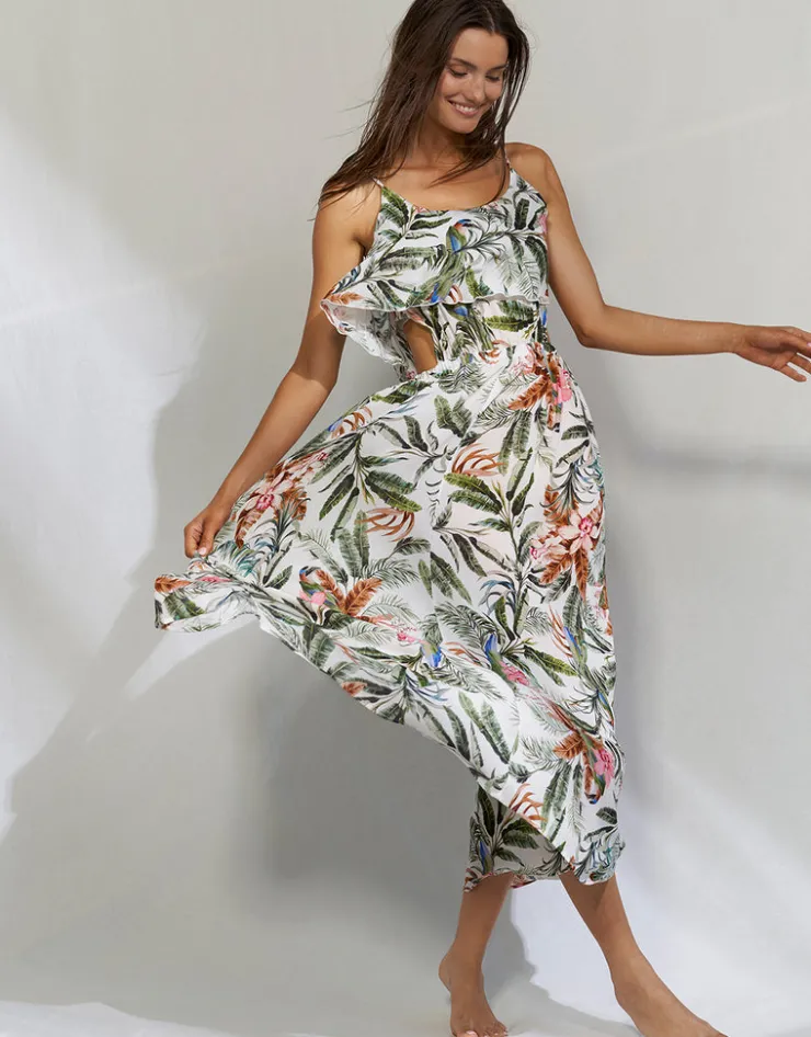 Watercult Exotic Dive Maxi Dress - Retro Tropics Discount