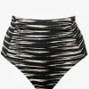 Maryan Mehlhorn Expedition High Waist Bikini Pant - Black and Cream Discount
