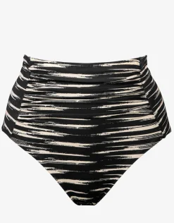 Maryan Mehlhorn Expedition High Waist Bikini Pant - Black and Cream Discount