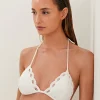 ViX Paula Hermanny Eyelet Naya Tri Bikini Top - Off White Best