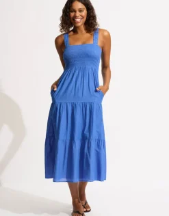 Seafolly Faithful Midi Dress - Azure New