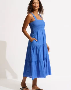 Seafolly Faithful Midi Dress - Azure New