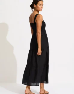 Seafolly Faithful Midi Dress - Black Hot