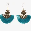 Iconique Fan Earrings - Teal Clearance