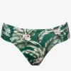 Watercult Fantasy Resort Ruched Side Bikini Pant - Jungle Boogie Clearance