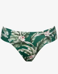 Watercult Fantasy Resort Ruched Side Bikini Pant - Jungle Boogie Clearance