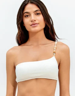 ViX Paula Hermanny Firenze Ana Flora Bikini Top - Off White Clearance