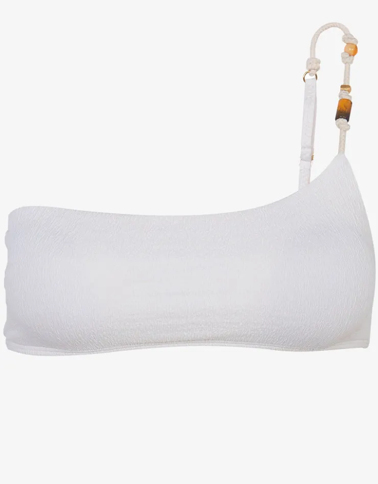 ViX Paula Hermanny Firenze Ana Flora Bikini Top - Off White Clearance
