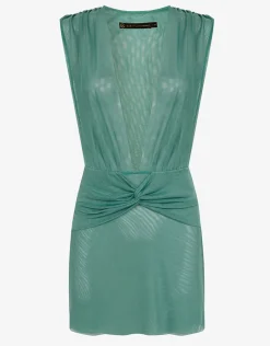 ViX Paula Hermanny Firenze Cindy Short Cover Up - Seaglass Clearance