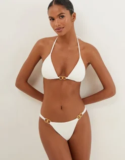 ViX Paula Hermanny Firenze Jolie Detail Brazilian Bikini Pant - White Outlet