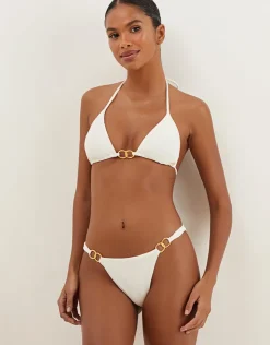 ViX Paula Hermanny Firenze Jolie Detail Brazilian Bikini Pant - White Outlet