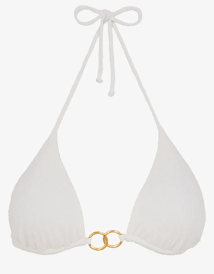 ViX Paula Hermanny Firenze Jolie Tri Bikini Top - White Discount