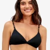 ViX Paula Hermanny Firenze Kira Flora Bikini Top - Black Clearance