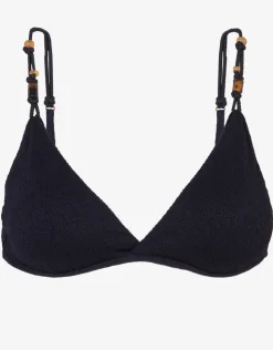 ViX Paula Hermanny Firenze Kira Flora Bikini Top - Black Clearance