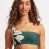 Seafolly Fleur de Bloom One Shoulder Bikini Top - Evergreen Fashion
