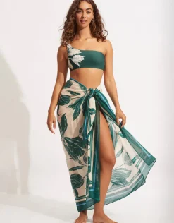 Seafolly Fleur de Bloom One Shoulder Bikini Top - Evergreen Fashion