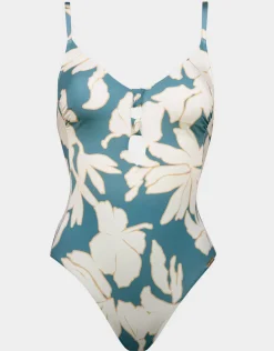 Watercult Floral Abstract Swimsuit - Puffy Sky New