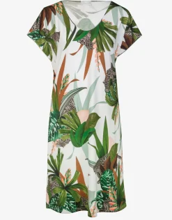 Charmline Floral Safari Beach Dress - White Jungle Best