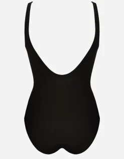 Charmline Floral Safari Shaped Neck Swimsuit - White Jungle Fashion