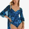 Roidal Floreale Underwired Wrap Swimsuit - Blue Sale