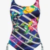 Charmline Flower Glow Adjustable Swimsuit - Maritim Neon Clearance