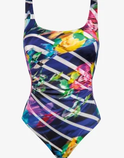 Charmline Flower Glow Swimsuit - Maritim Neon Best