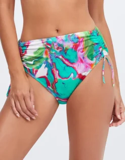 Nuria Ferrer Frida Adjustable Leg Bikini Pant - Green Marble Best