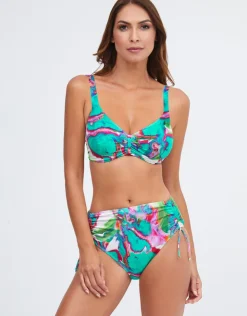 Nuria Ferrer Frida Adjustable Leg Bikini Pant - Green Marble Best