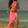 Pitusa Fringed Sarong Skirt - Hot Pink Outlet