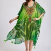 Iconique Fuego Poncho Kaftan - Multi Green Discount