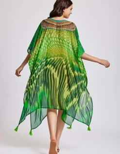 Iconique Fuego Poncho Kaftan - Multi Green Discount