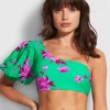 Seafolly Full Bloom One Shoulder Bikini Top - Jade Discount