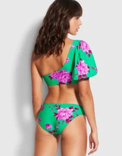 Seafolly Full Bloom One Shoulder Bikini Top - Jade Discount