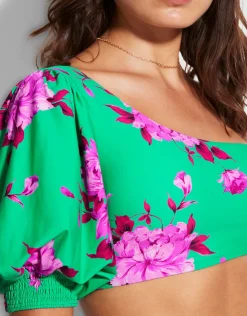 Seafolly Full Bloom One Shoulder Bikini Top - Jade Discount
