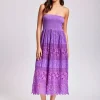 Iconique Gaia Bandeau Dress - Purple Discount