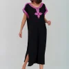 Pitusa Gaia Beach Kaftan - Black Sale