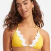 Seafolly Gia Ric Rac Slide Tri Bikini Top - Citron Discount
