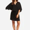 Seafolly Gia Scallop Kaftan - Black Hot