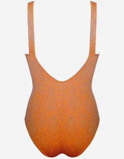 Maryan Mehlhorn Glance Banded Swimsuit - Metallic Apricot Best