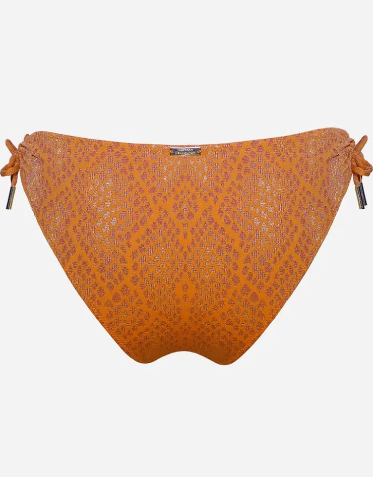 Maryan Mehlhorn Glance Bikini Pant - Metallic Apricot Fashion
