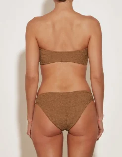 Hunza G Gloria Bikini Set - Metallic Cocoa New