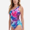 Gottex Golden Blossom One Shoulder Swimsuit - Multi Hot