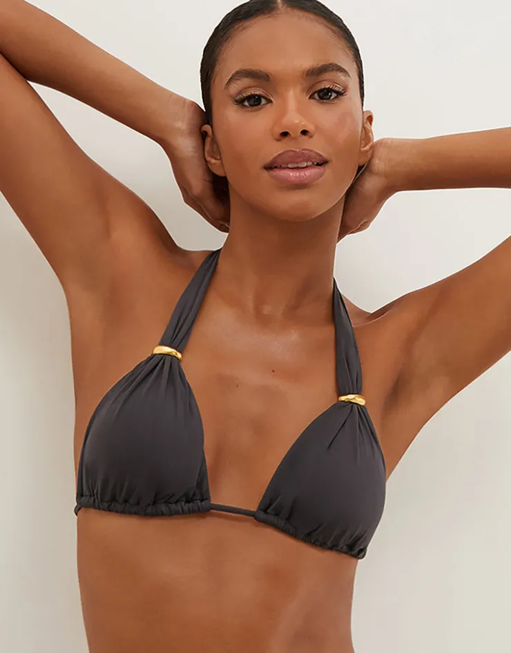ViX Paula Hermanny Graffiti Bia Tube Bikini Top - Grey Discount