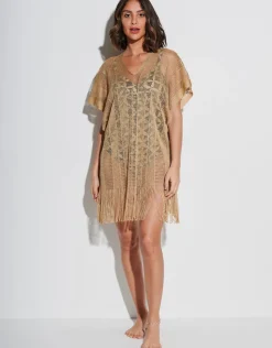 Tessy Guayana Metallic Tunic - Gold Clearance