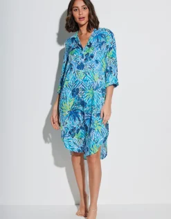 Tessy Haiti Beach Tunic - Turquoise New