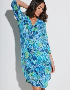 Tessy Haiti Beach Tunic - Turquoise New