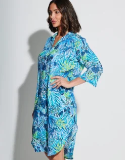 Tessy Haiti Beach Tunic - Turquoise New